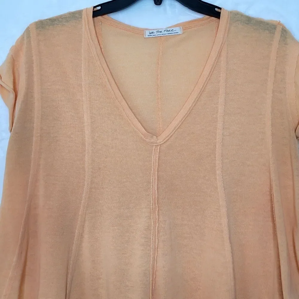 We The Free Sammie Relaxed‎ Oversized Fit V Neck Top Size XS